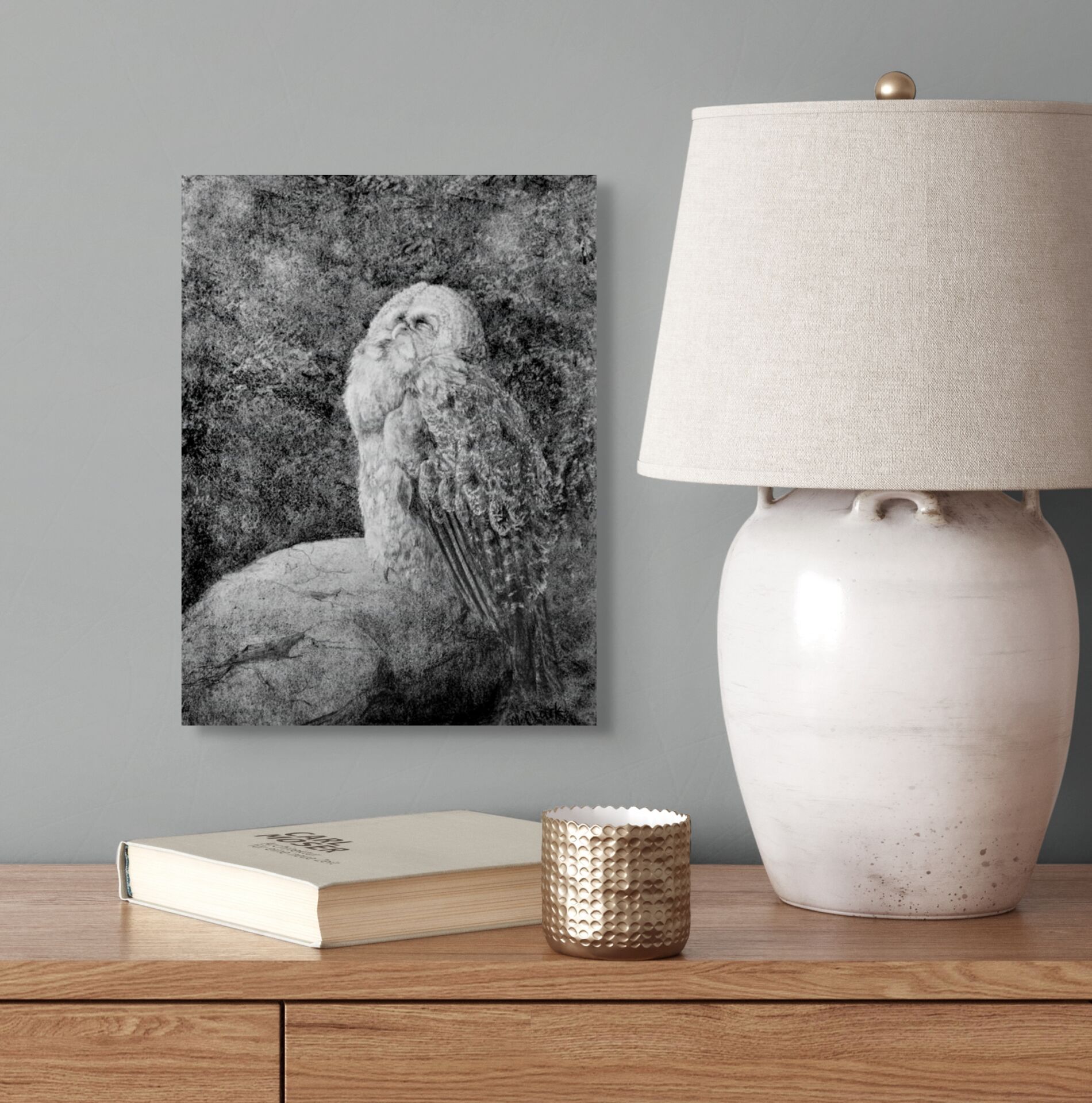Sun Salutation - Critters of the Boreal Forest Series - Grey Owl - Image 2