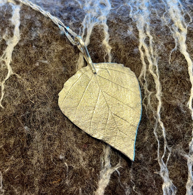Birch Leaf Silver Pendant, 25-27