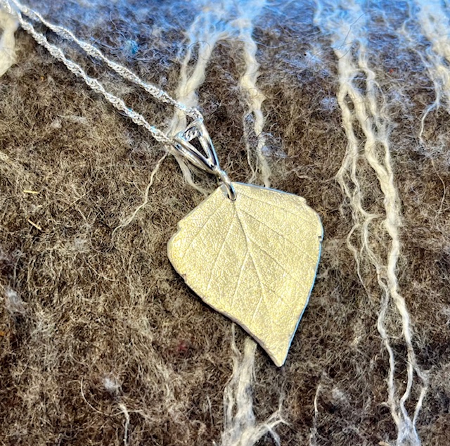 Birch Leaf Silver Pendant, 25-28