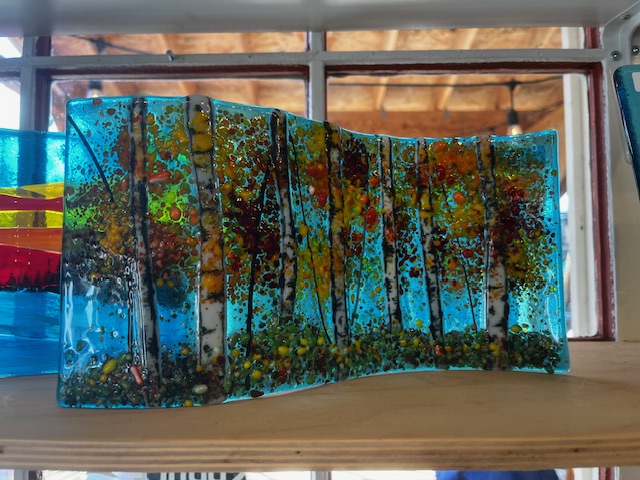 Birch in Fall Wave - Blue
