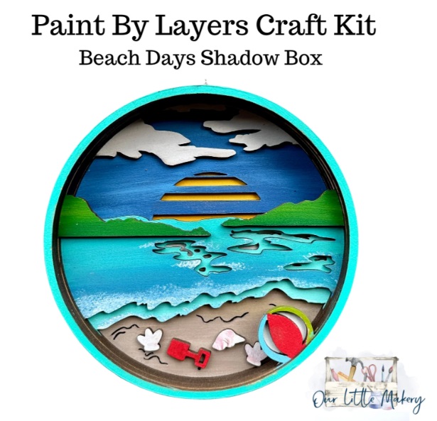 "Beach Days" Paint By Layer Shadow Boxes