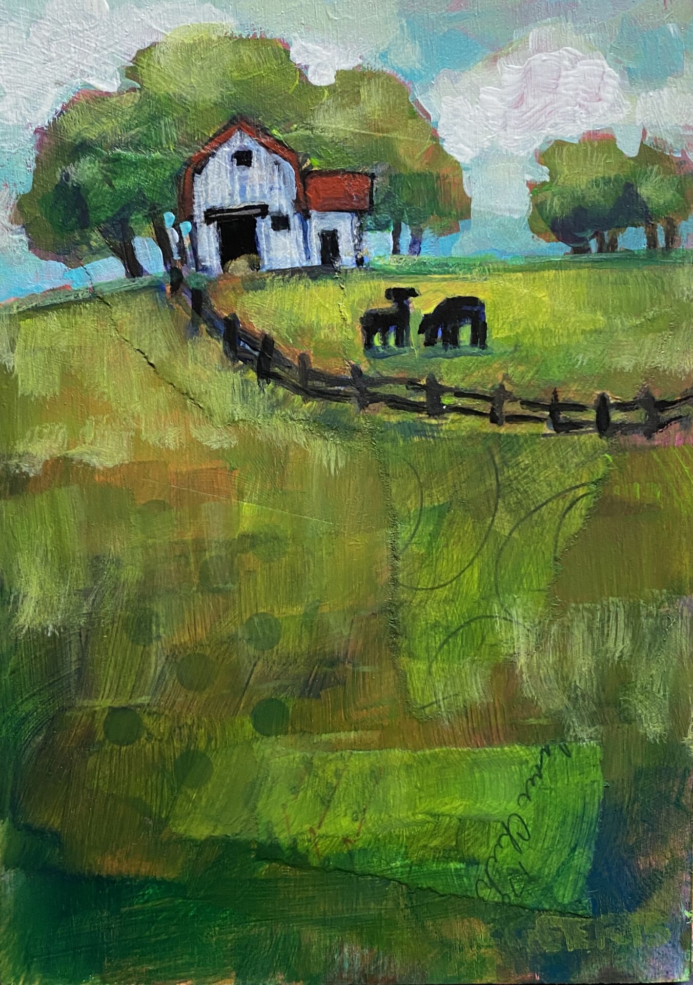 Cows in the Yard