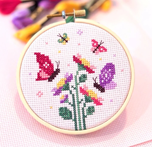 Butterfly Garden Printed Pattern