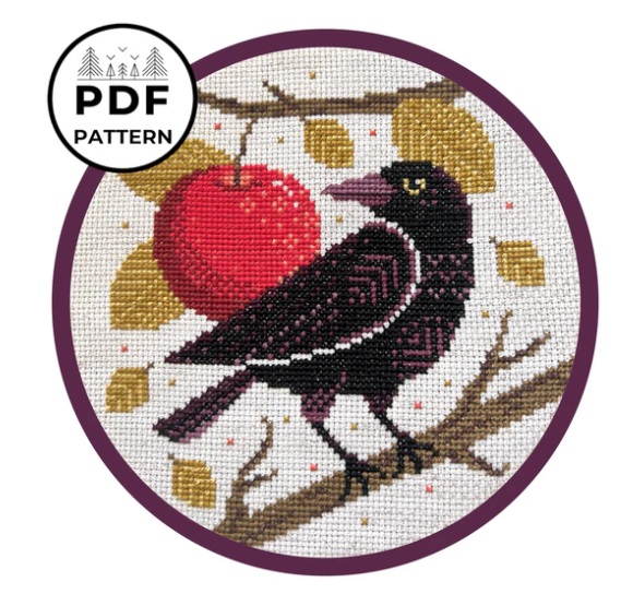 Orchard Raven Printed Pattern